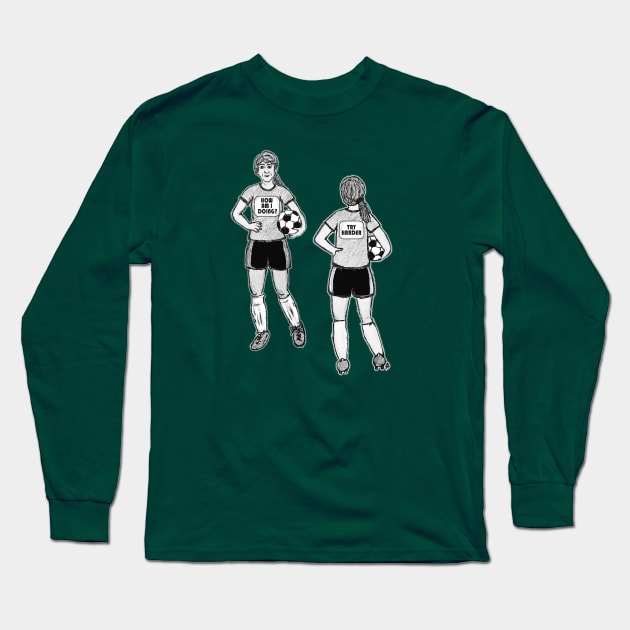 Soccer Player Long Sleeve T-Shirt by BlueTiger